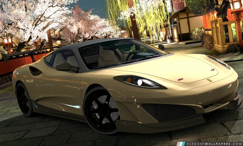 Ferrari SP1 Lumière d'or, Arrière-plans HD à télécharger