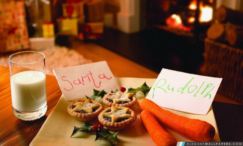 Cookies pour Santa Et Carottes Pour Rudolph, Arrière-plans HD à télécharger