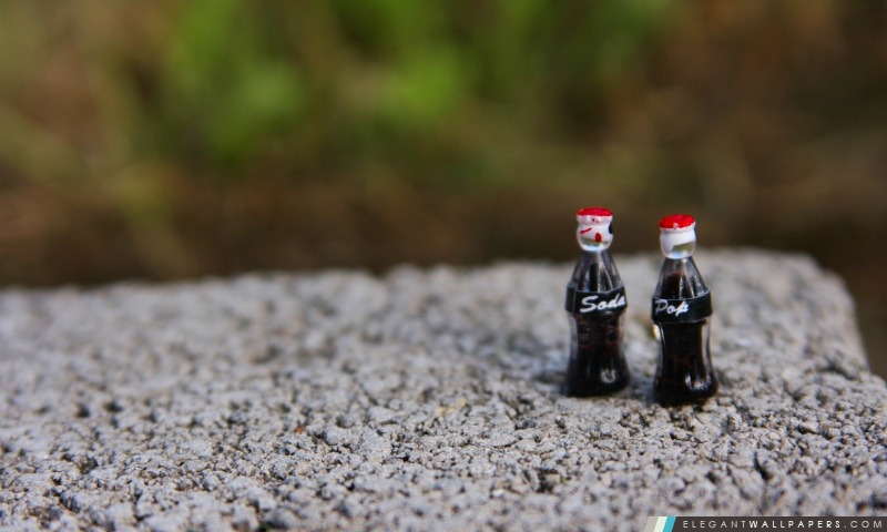 De bouteilles de soda minuscules, Arrière-plans HD à télécharger