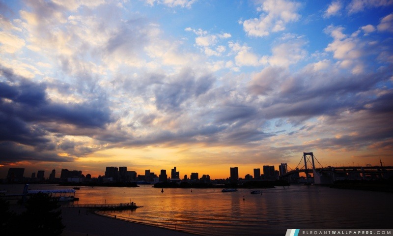 Tokyo City Sunset, Arrière-plans HD à télécharger