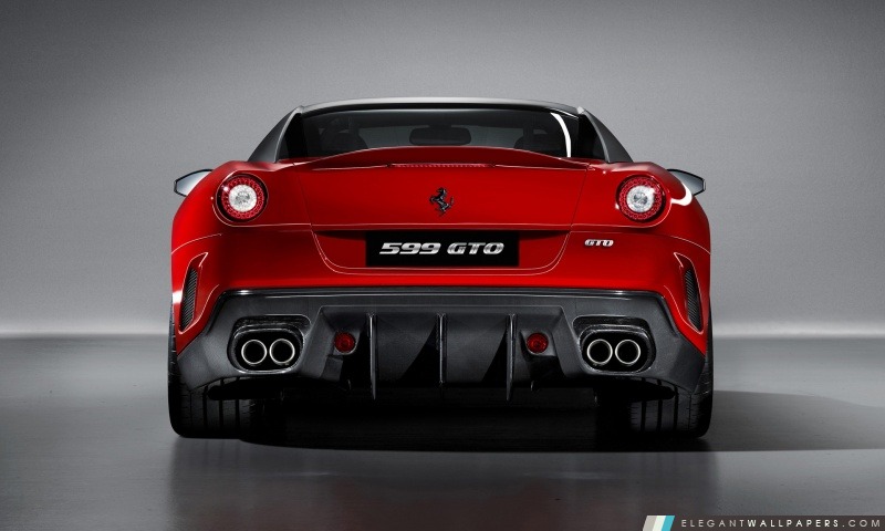 2010 Ferrari 599 GTO Vue de dos, Arrière-plans HD à télécharger