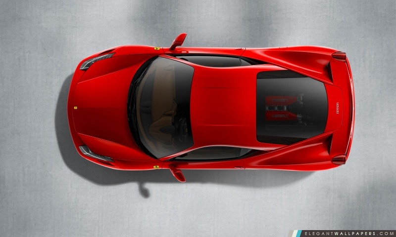 2010 Ferrari 458 Italia Top View, Arrière-plans HD à télécharger