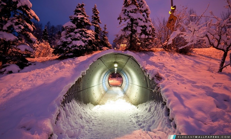 Tunnel de neige, Arrière-plans HD à télécharger