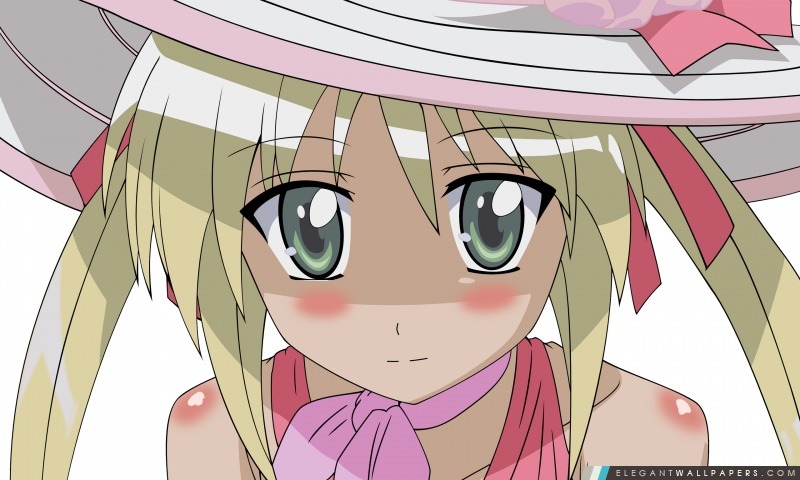 Anime Girl Avec Cheveux blonds et les yeux verts, Arrière-plans HD à télécharger