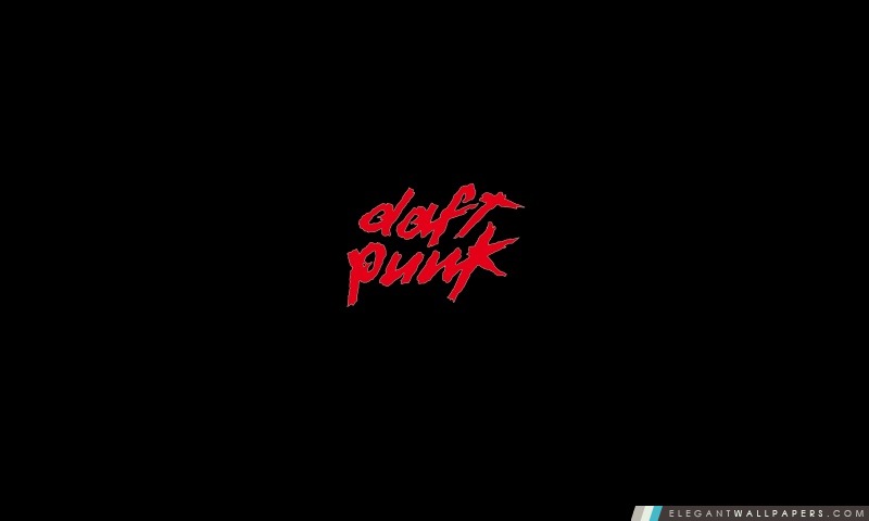 Daft Punk Logo rouge, Arrière-plans HD à télécharger