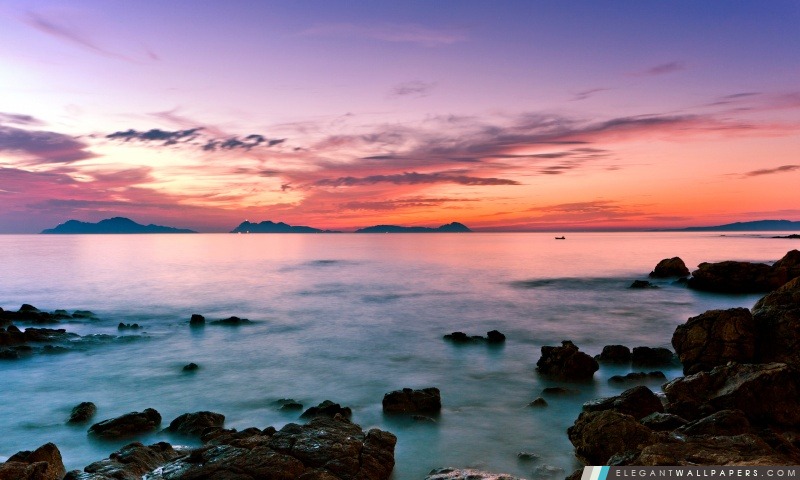 Seascape Sunset, Arrière-plans HD à télécharger