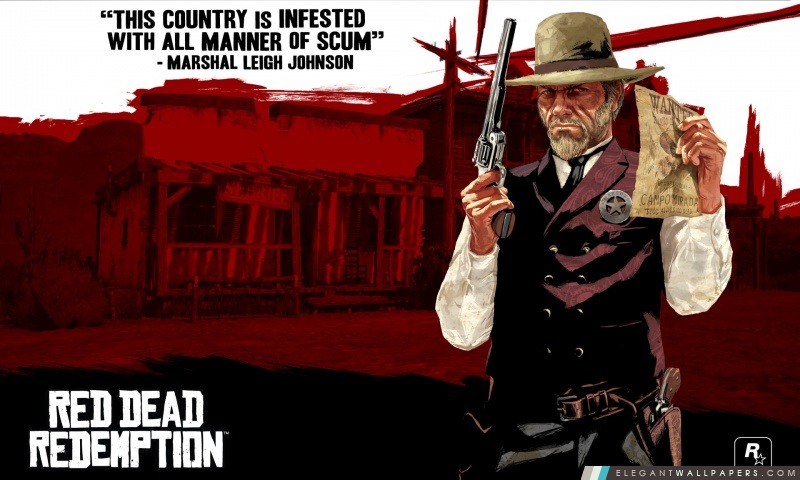 Red Dead Redemption, le maréchal Leigh Johnson, Arrière-plans HD à télécharger