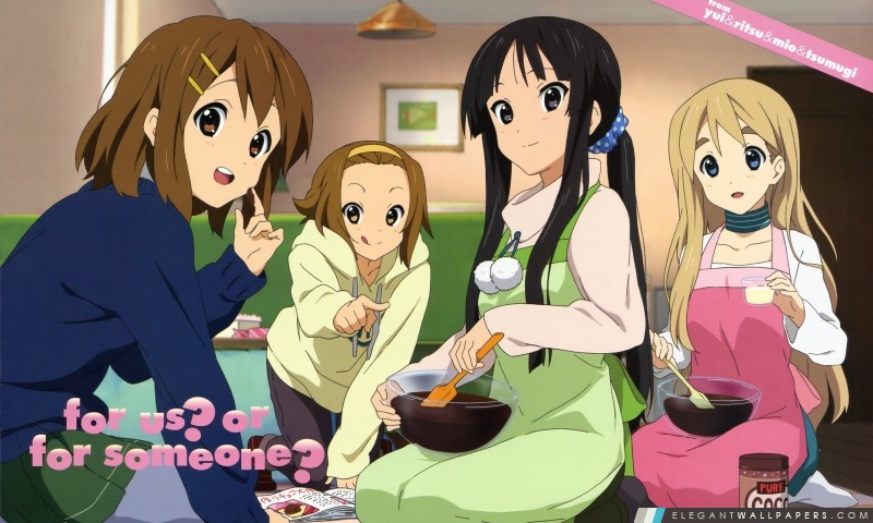 K ON! Ritsu, Mio, Tsumugi Et Yui, Arrière-plans HD à télécharger