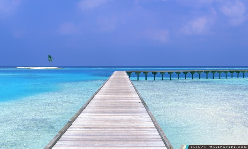 Pier Tropical Seascape, Arrière-plans HD à télécharger