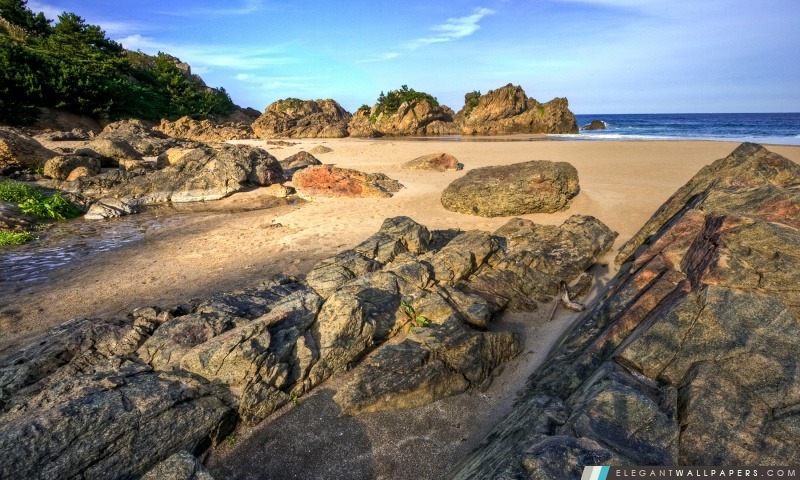 Rocks Beach, Arrière-plans HD à télécharger