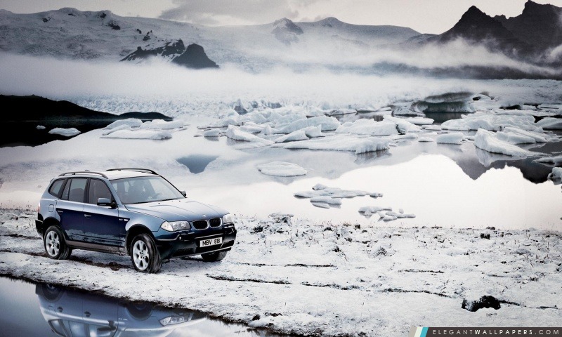 BMW hiver, Arrière-plans HD à télécharger