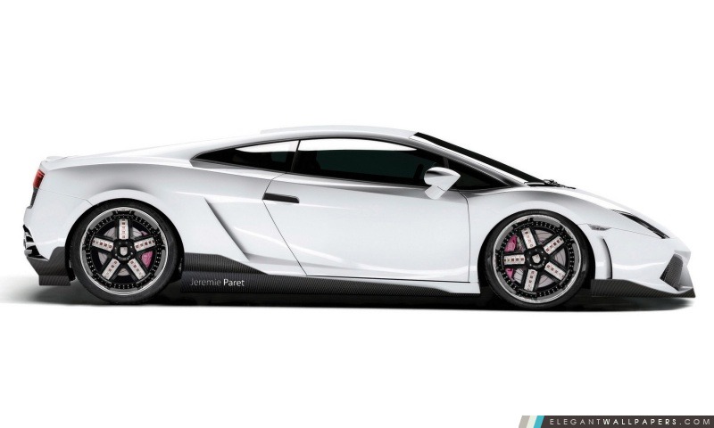 Blanc Lamborghini Gallardo LP560 2009, Arrière-plans HD à télécharger