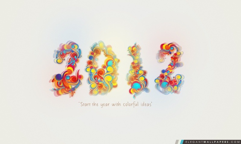 Commencez la nouvelle année avec des idées colorées, Arrière-plans HD à télécharger
