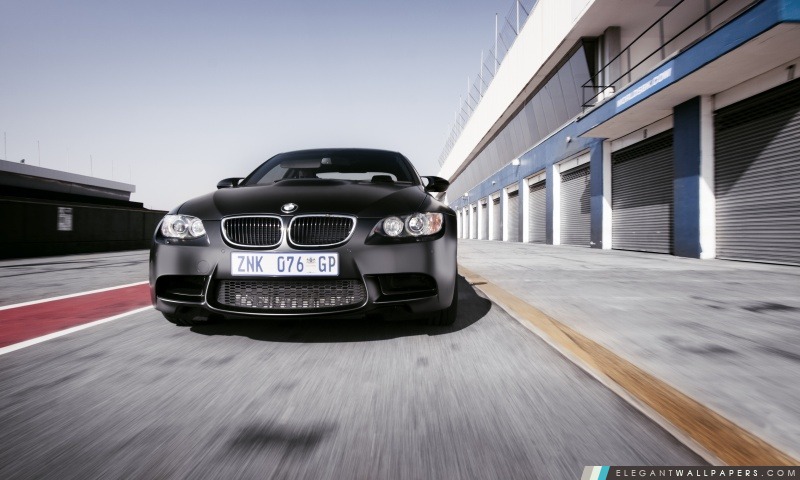BMW M3 Noir Sur Race Track, Arrière-plans HD à télécharger