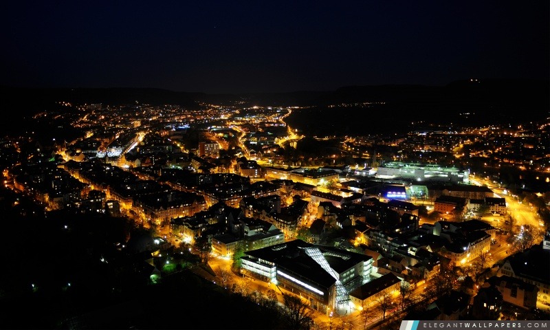Ville européenne At Night, Arrière-plans HD à télécharger