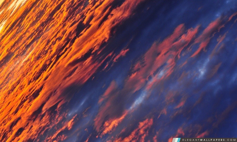 Above The Clouds orange, Arrière-plans HD à télécharger