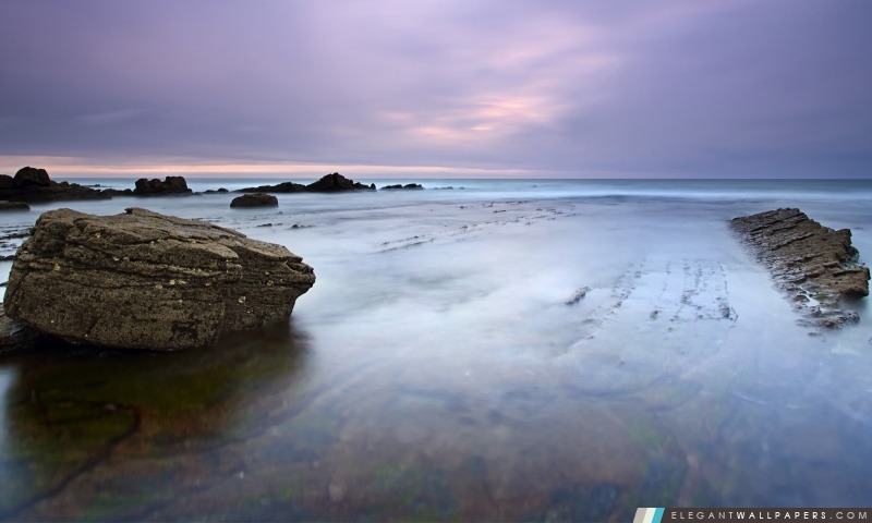 Cloudy Day And Sea Rocks, Arrière-plans HD à télécharger
