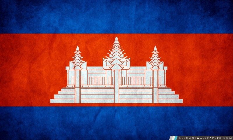 Drapeau grunge du Cambodge, Arrière-plans HD à télécharger