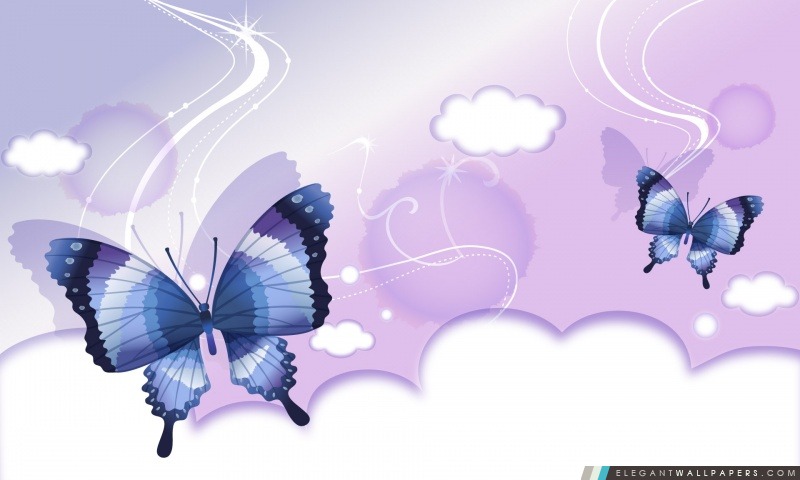 Papillons Illustration 3, Arrière-plans HD à télécharger