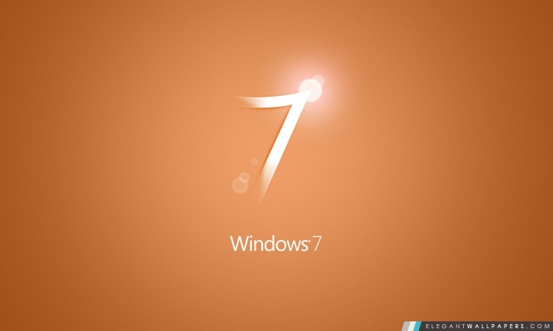 Windows 7 orange, Arrière-plans HD à télécharger