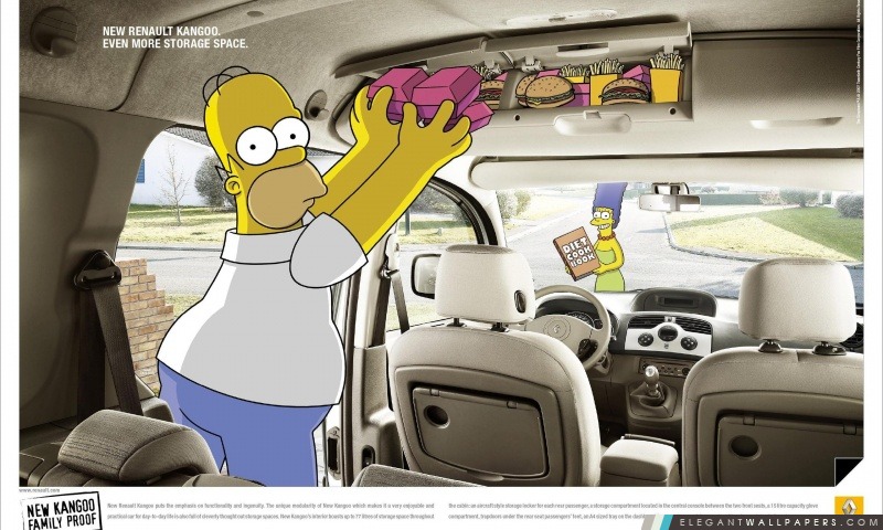 Renault Kangoo Simpsons Publicité, Arrière-plans HD à télécharger