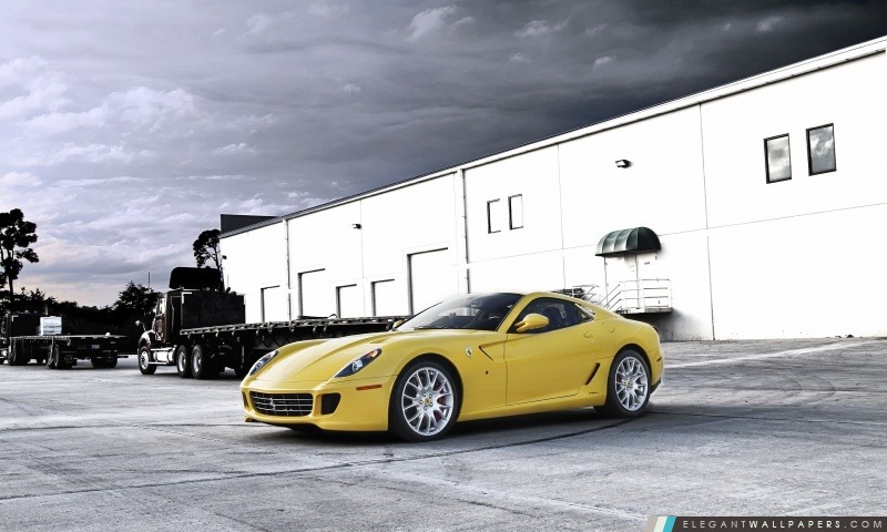 Ferrari jaune, Arrière-plans HD à télécharger