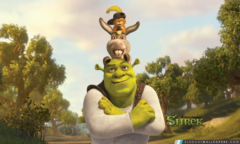 Shrek, le Chat et l'âne, Arrière-plans HD à télécharger