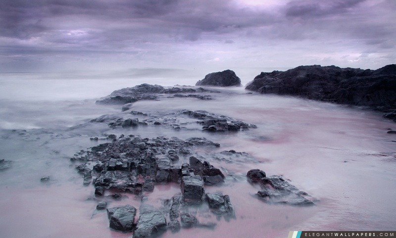 Misty mer Paysage, Arrière-plans HD à télécharger