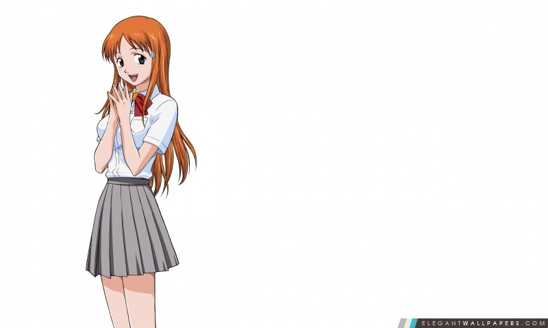 Anime Girl Avec Orange cheveux, Arrière-plans HD à télécharger