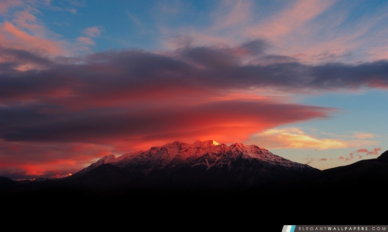 Beau lever de soleil, le mont Timpanogos, Arrière-plans HD à télécharger
