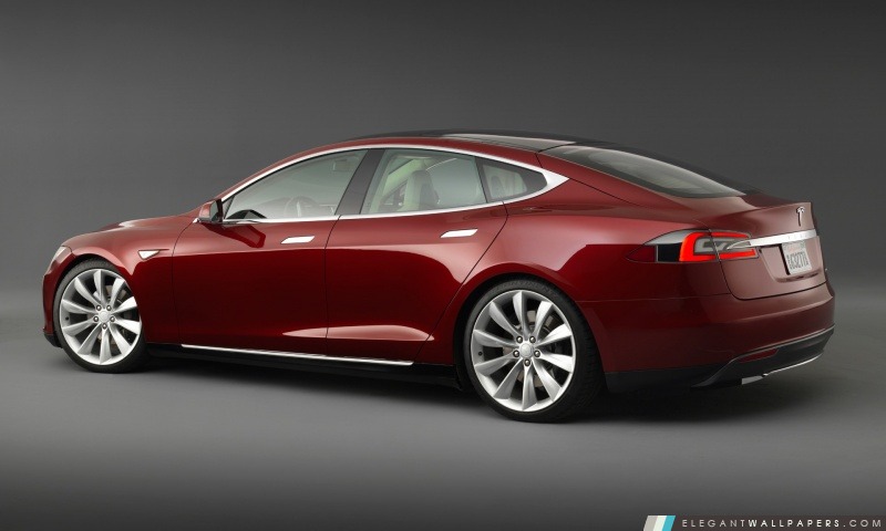Signature de Tesla Modèle, Vue de dos, Arrière-plans HD à télécharger