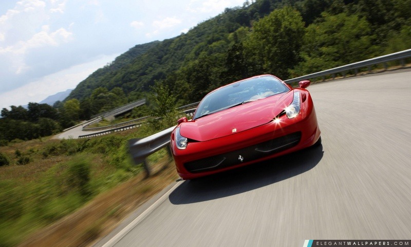 Ferrari 458 Italia Vue de face, Arrière-plans HD à télécharger