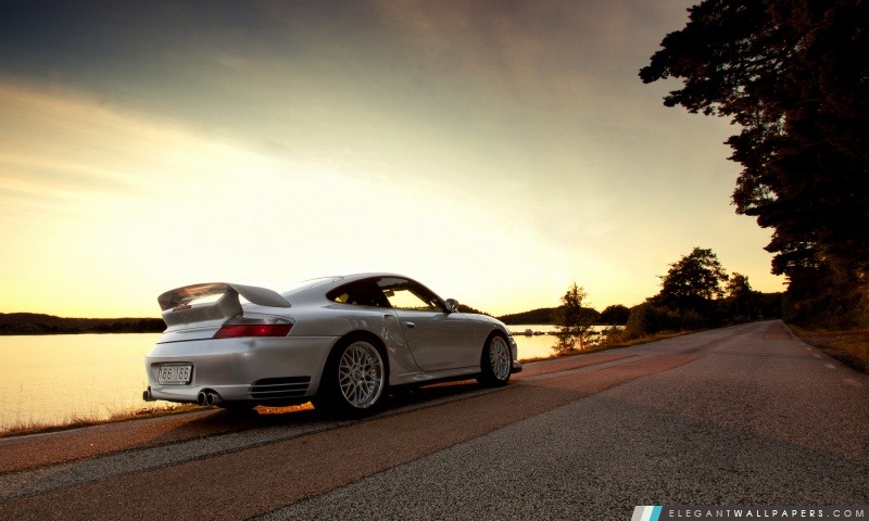 Porsche GT2 Blanc, Arrière-plans HD à télécharger
