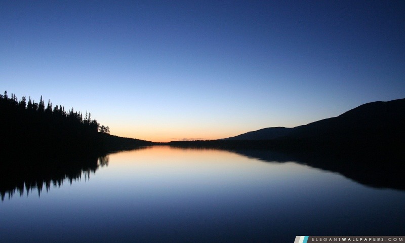 Paisible lac au crépuscule, Arrière-plans HD à télécharger