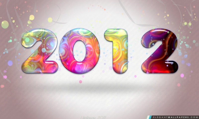 2012 Colorful Nouvel An, Arrière-plans HD à télécharger