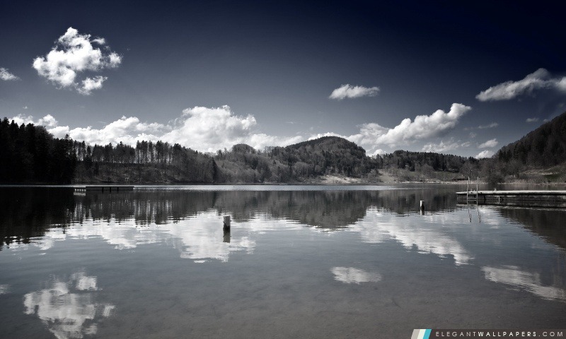 Lac En Noir Et Blanc, Arrière-plans HD à télécharger