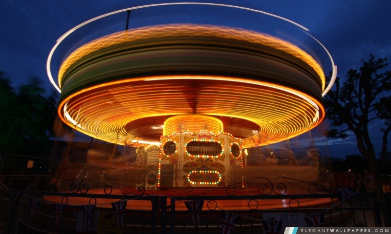 Carousel At Night, Arrière-plans HD à télécharger
