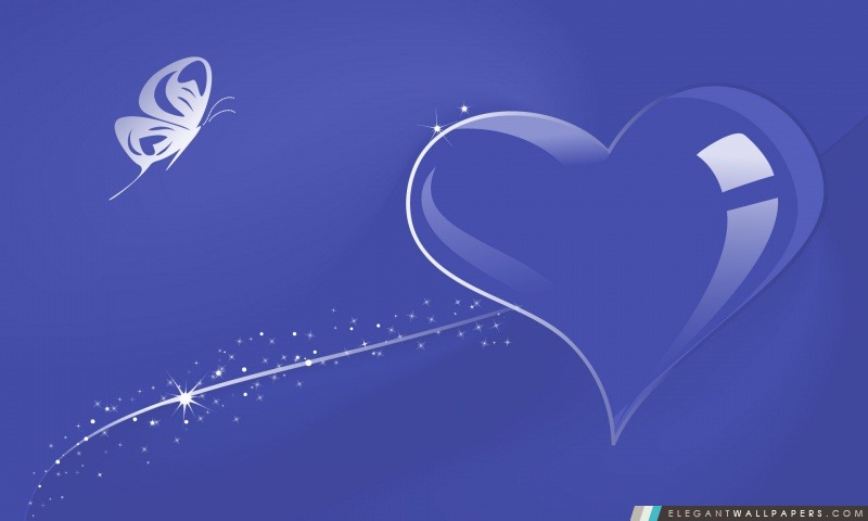 Glass Heart Bleu, Arrière-plans HD à télécharger