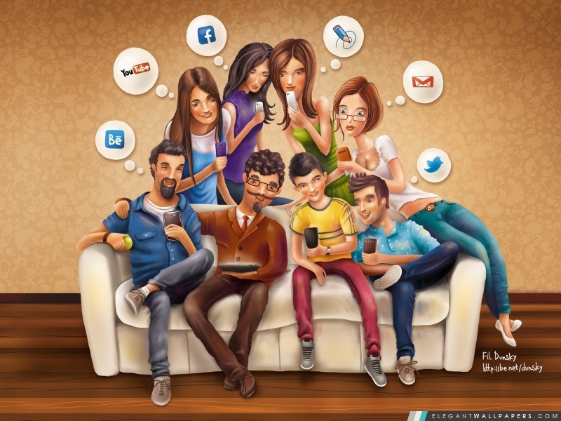 Médias sociaux, Arrière-plans HD à télécharger