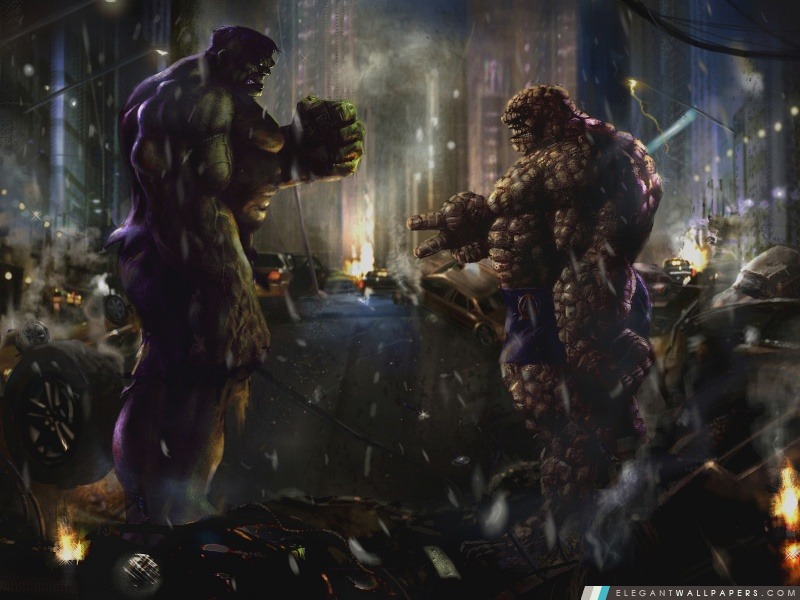 Hulk vs Thing, Arrière-plans HD à télécharger