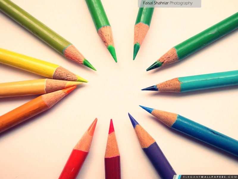 Crayons de couleur, Arrière-plans HD à télécharger