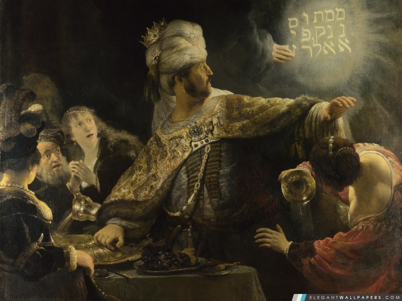 Rembrandt Festin de Balthazar, Arrière-plans HD à télécharger