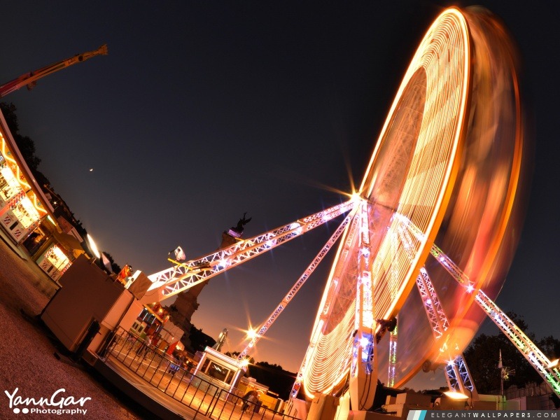 Ferris Wheel à Bordeaux, France, Arrière-plans HD à télécharger