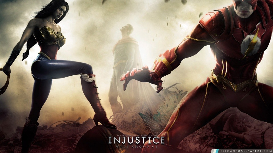 Gods Among Us – Injustice Wonder Woman, Superman et flash, Arrière-plans HD à télécharger