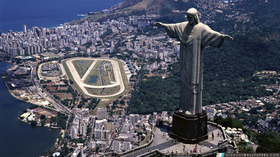 Statue du Christ Rédempteur, Rio de Janeiro, Brésil, Arrière-plans HD à télécharger