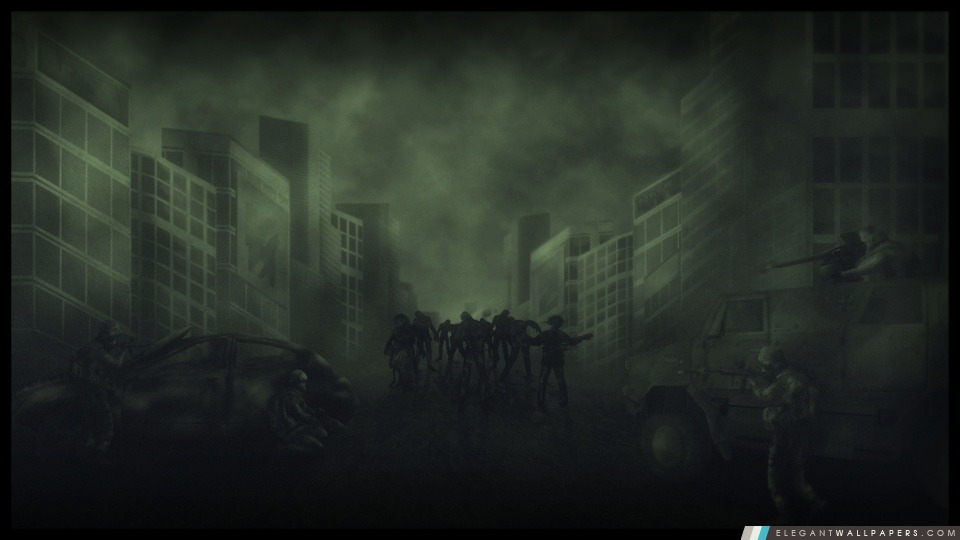 L'attaque de zombis, Arrière-plans HD à télécharger