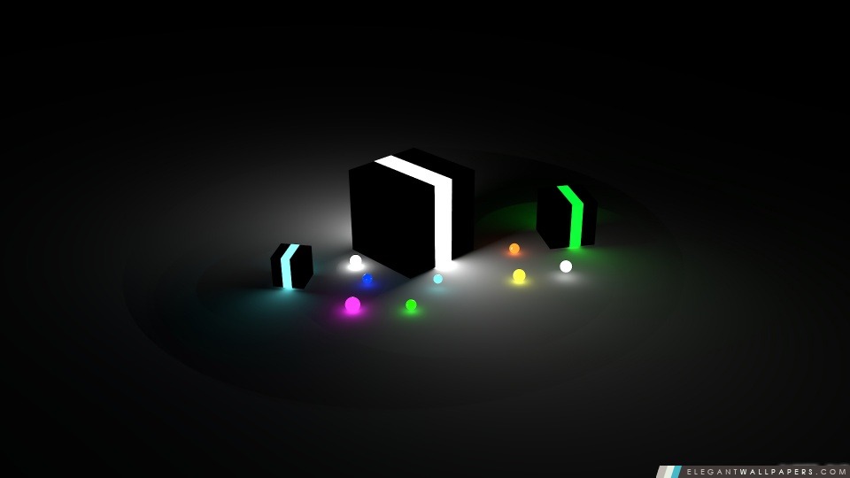 Glow Cubes, Arrière-plans HD à télécharger