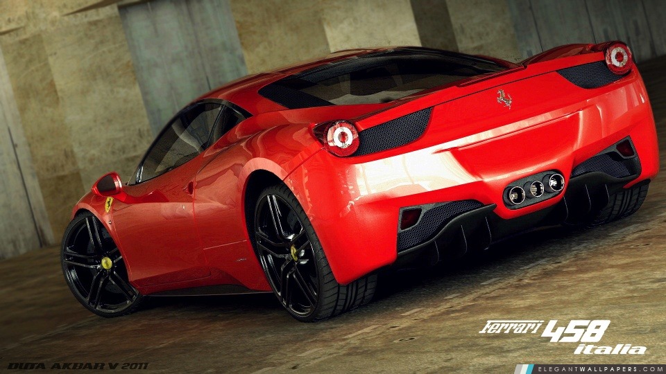 Ferrari 458 Italia 3D Max, Arrière-plans HD à télécharger