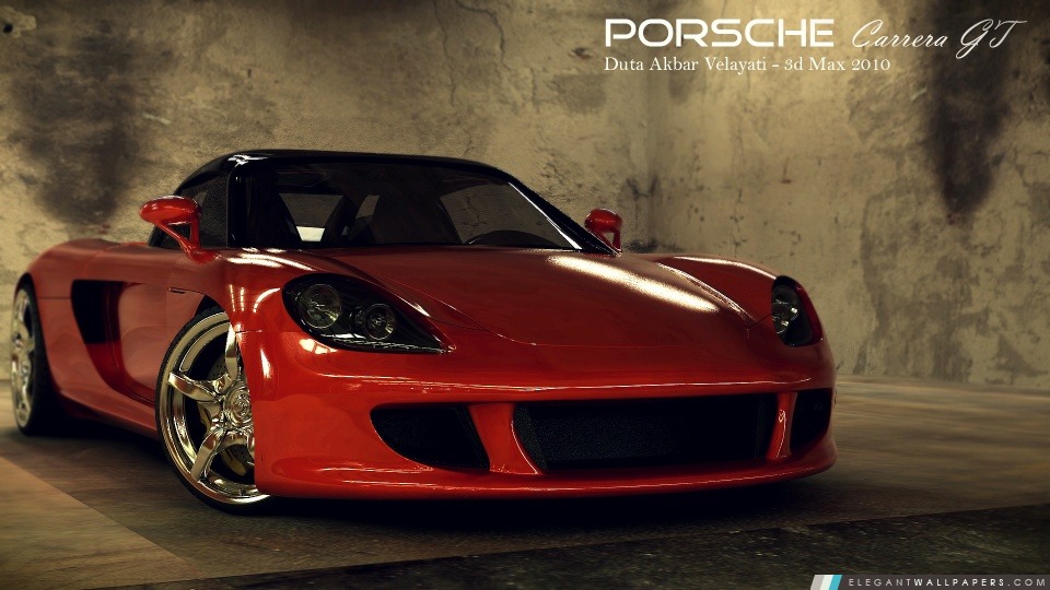 Porsche Carrera GT 3D Max, Arrière-plans HD à télécharger
