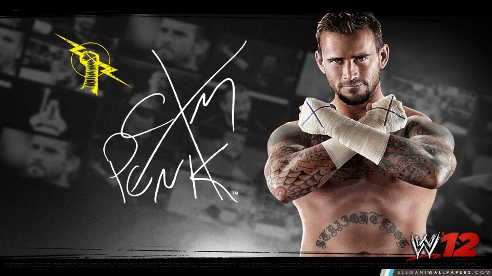 CM_Punk_WWE12, Arrière-plans HD à télécharger